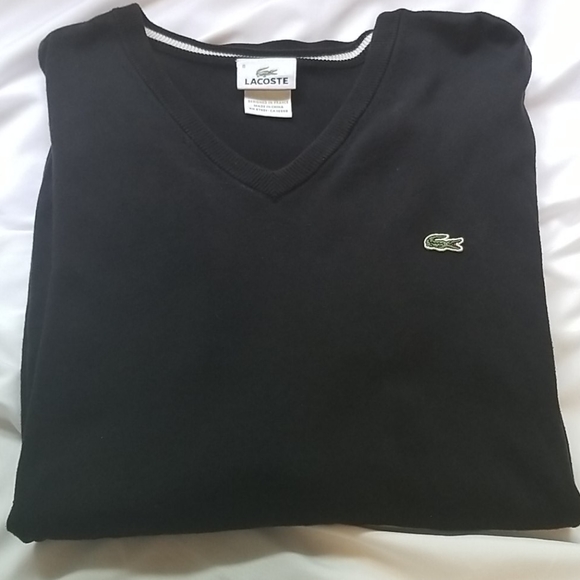 Lacoste Other - Lacoste Men's Long Sleeve Vneck size 8 in Black